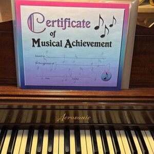 Schaum Musical Achievement Certificate with Gradient Design